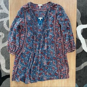 Joie two piece, floral, teal dress in medium